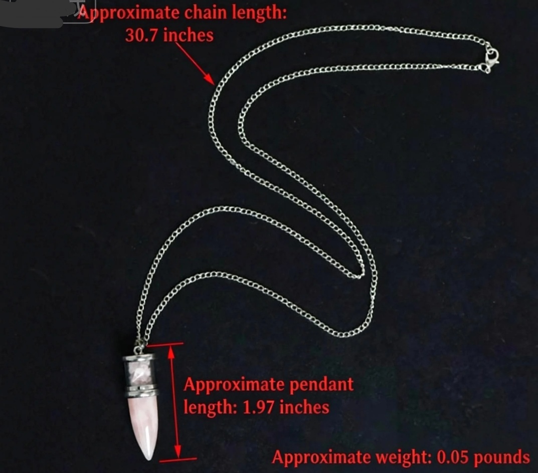 Bullet-shaped stone pendant