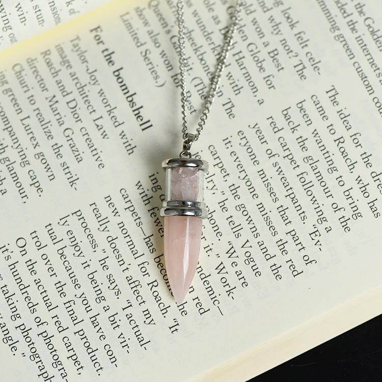 Bullet-shaped stone pendant