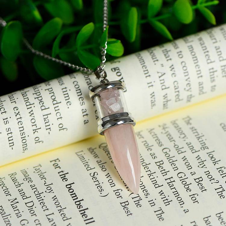 Bullet-shaped stone pendant