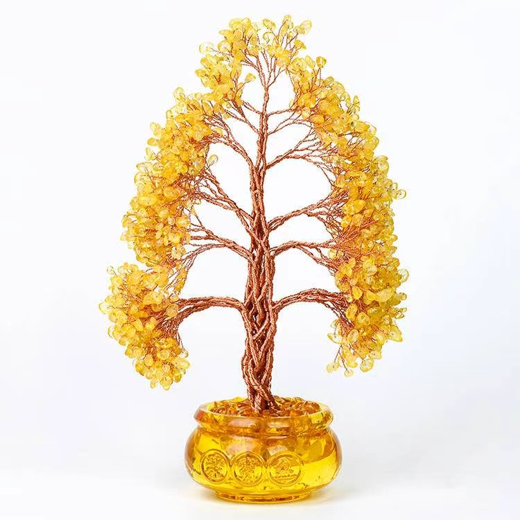 Business Fortune Tree -1100-Leaf Money Tree with Large Treasure Pot| Office Feng Shui