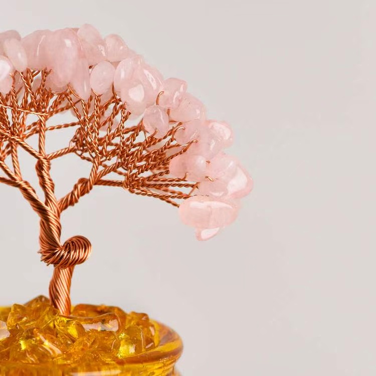 54-Head Lucky Fortune Tree in Glass Tank - Feng Shui Decor