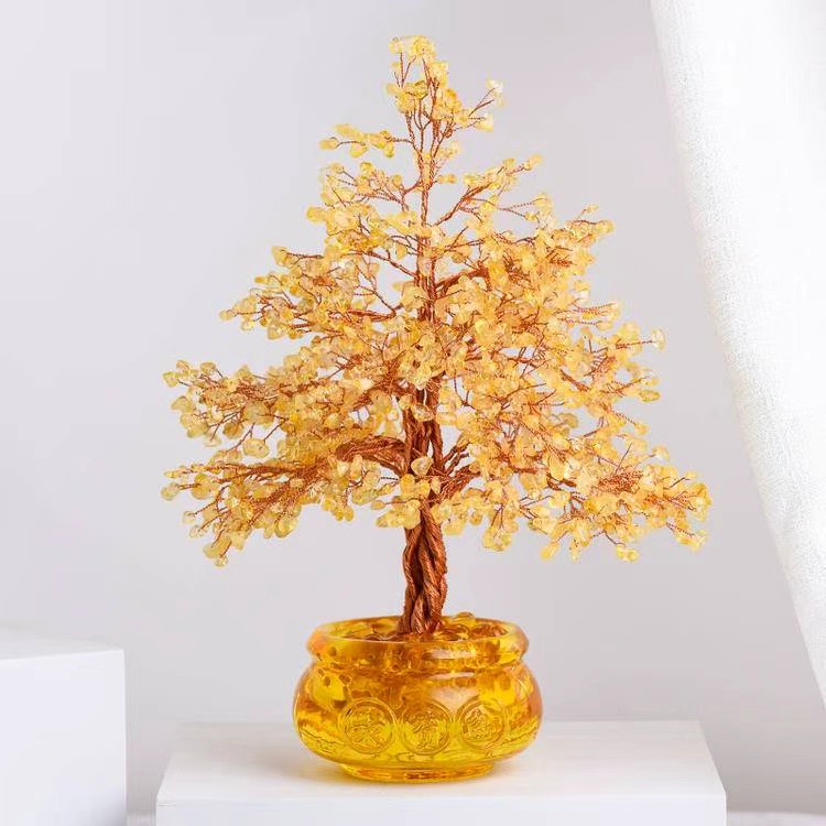 Business Fortune Tree -1100-Leaf Money Tree with Large Treasure Pot| Office Feng Shui