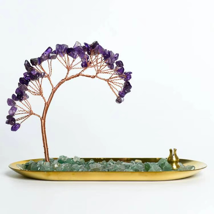 63-Head Tree of Life Incense Holder with Brass Base - Spiritual Home Decor| Relaxing Brass Base| Brass Base Meditation Decor