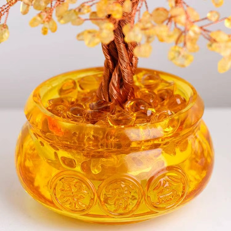Business Fortune Tree -1100-Leaf Money Tree with Large Treasure Pot| Office Feng Shui