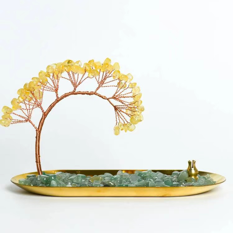 63-Head Tree of Life Incense Holder with Brass Base - Spiritual Home Decor| Relaxing Brass Base| Brass Base Meditation Decor