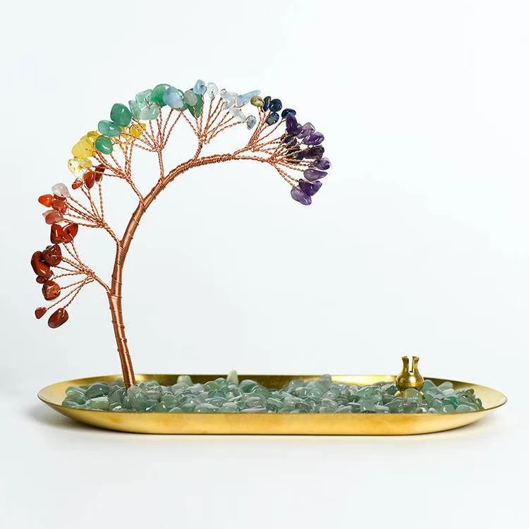 63-Head Tree of Life Incense Holder with Brass Base - Spiritual Home Decor| Relaxing Brass Base| Brass Base Meditation Decor