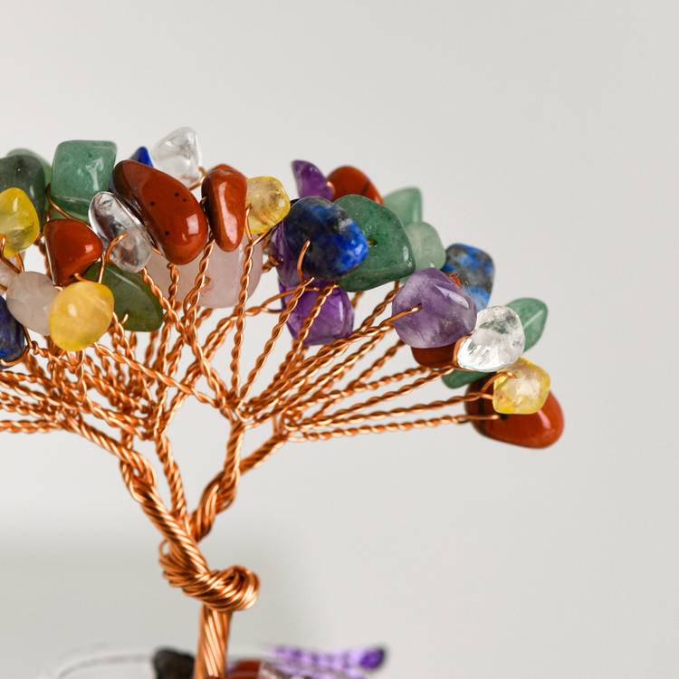 54-Head Lucky Fortune Tree in Glass Tank - Feng Shui Decor