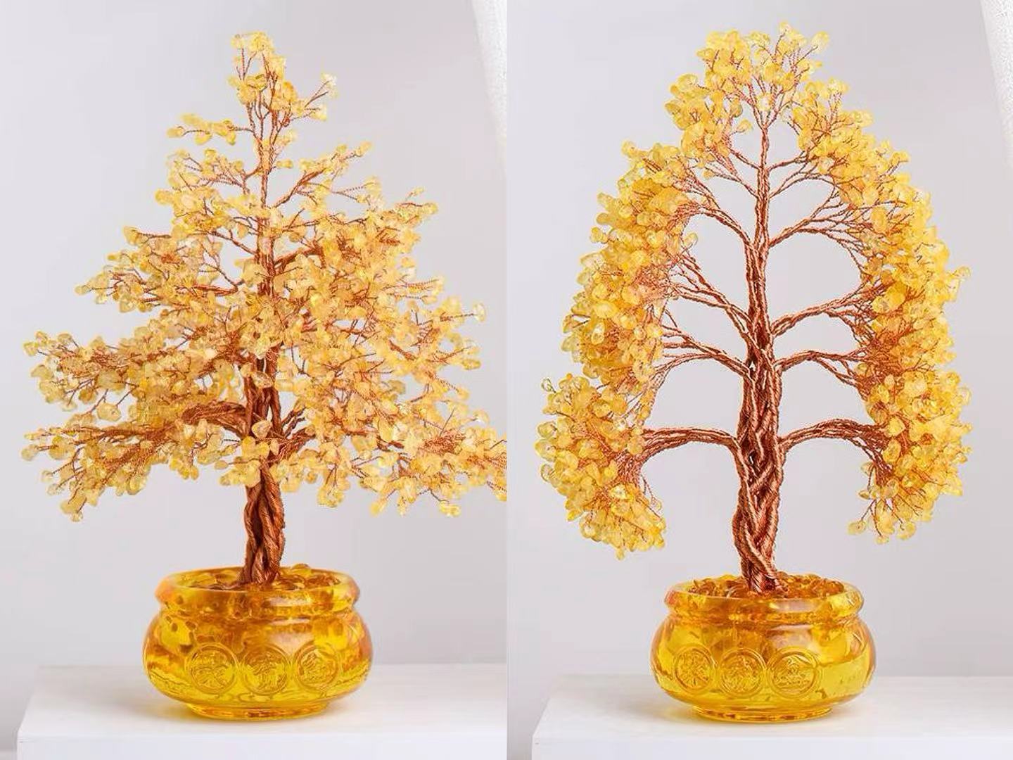 Business Fortune Tree -1100-Leaf Money Tree with Large Treasure Pot| Office Feng Shui