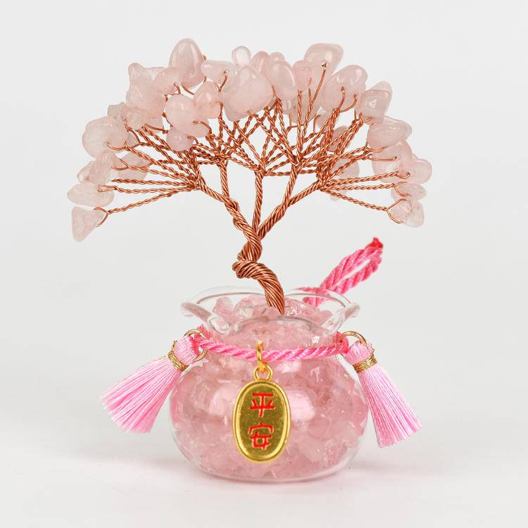 54-Head Lucky Fortune Tree in Glass Tank - Feng Shui Decor