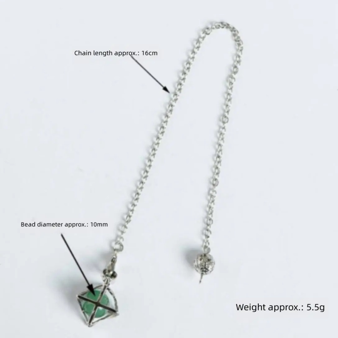 Celtic Metal Tarot Pendulum with Hexagram Design - Hollow Spiritual Dowsing Tool