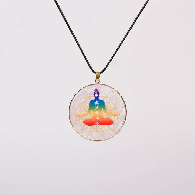 Hand-Painted Crystal Pendants | Spiritual Art Jewelry for Healing & Meditation