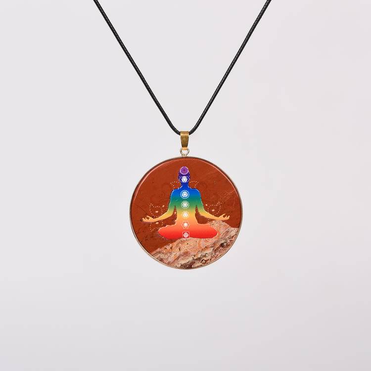 Hand-Painted Crystal Pendants | Spiritual Art Jewelry for Healing & Meditation
