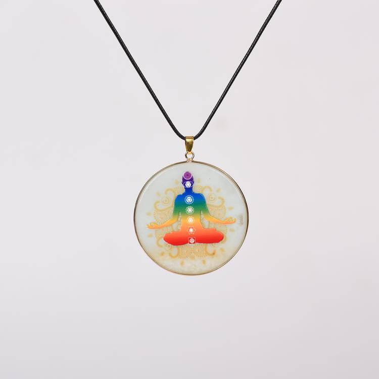Hand-Painted Crystal Pendants | Spiritual Art Jewelry for Healing & Meditation