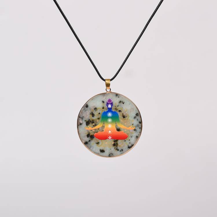 Hand-Painted Crystal Pendants | Spiritual Art Jewelry for Healing & Meditation