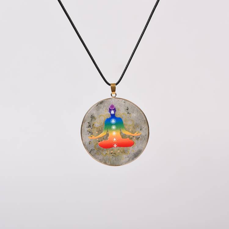 Hand-Painted Crystal Pendants | Spiritual Art Jewelry for Healing & Meditation