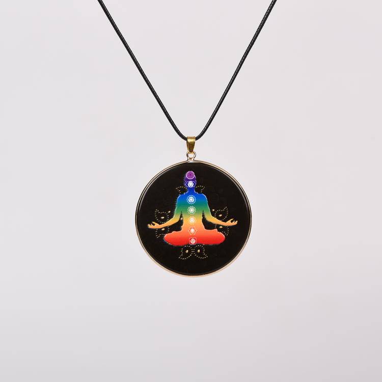 Hand-Painted Crystal Pendants | Spiritual Art Jewelry for Healing & Meditation