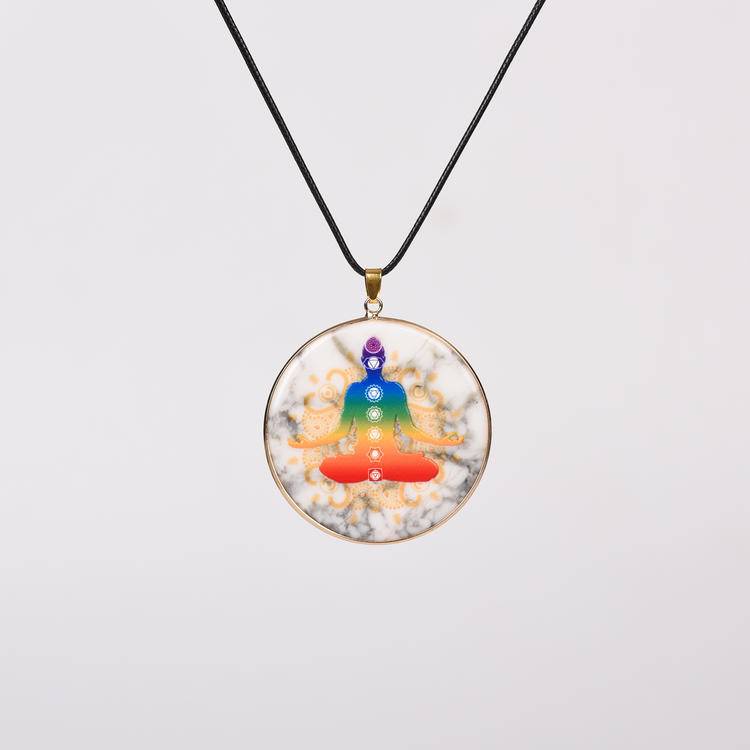 Hand-Painted Crystal Pendants | Spiritual Art Jewelry for Healing & Meditation
