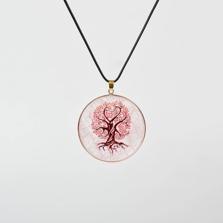 Hand-Painted Crystal Pendants | Spiritual Art Jewelry for Healing & Meditation