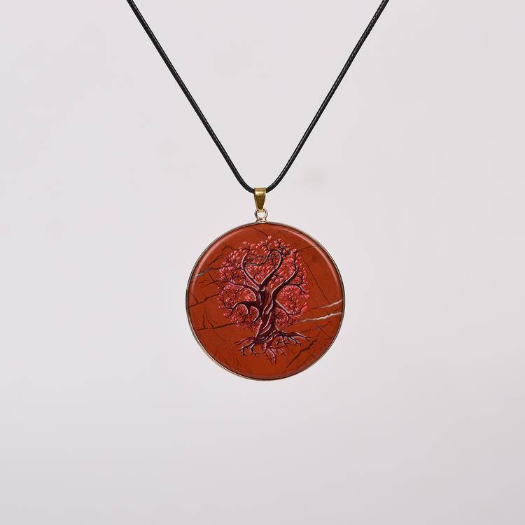 Hand-Painted Crystal Pendants | Spiritual Art Jewelry for Healing & Meditation