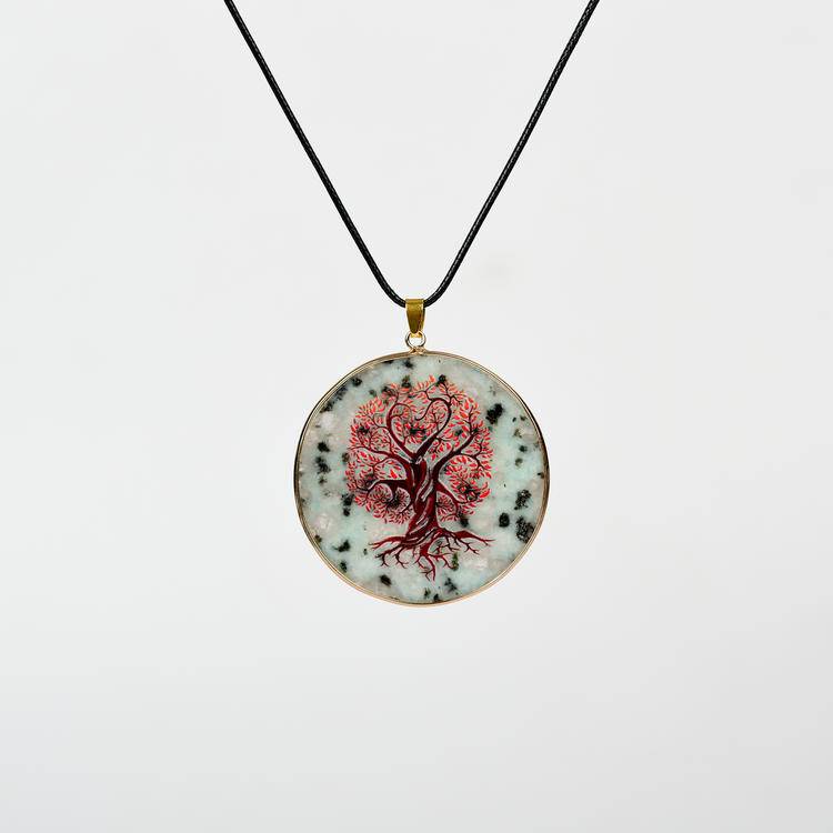 Hand-Painted Crystal Pendants | Spiritual Art Jewelry for Healing & Meditation