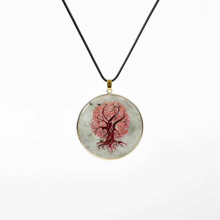 Hand-Painted Crystal Pendants | Spiritual Art Jewelry for Healing & Meditation