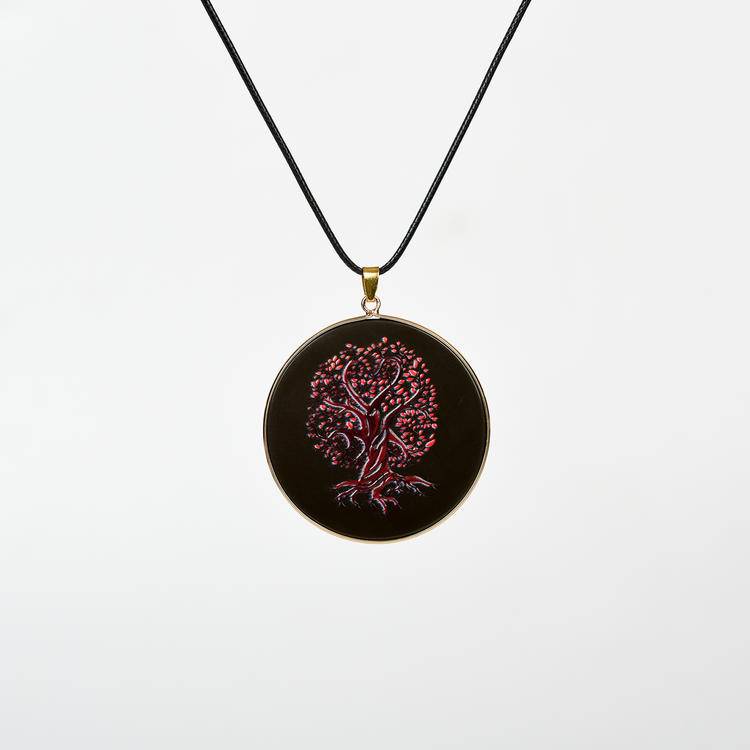 Hand-Painted Crystal Pendants | Spiritual Art Jewelry for Healing & Meditation