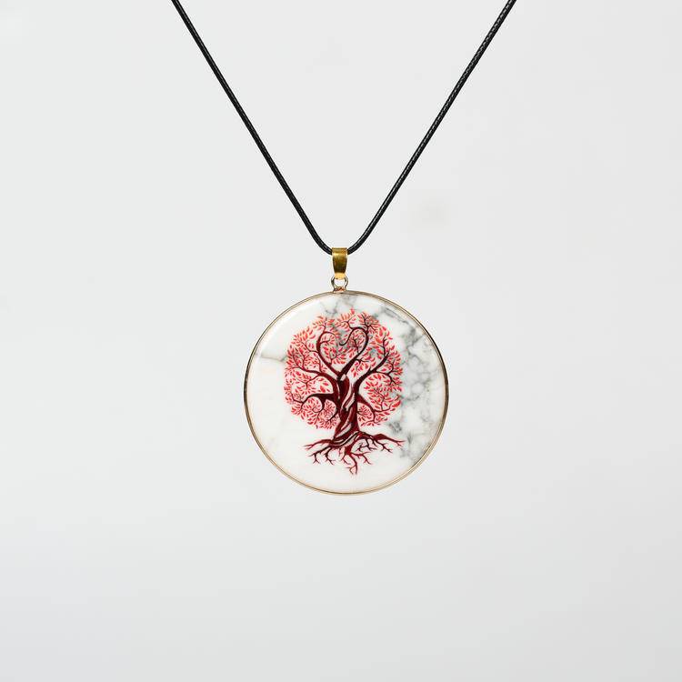 Hand-Painted Crystal Pendants | Spiritual Art Jewelry for Healing & Meditation