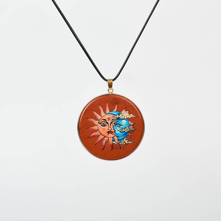 Hand-Painted Crystal Pendants | Spiritual Art Jewelry for Healing & Meditation