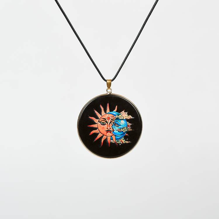 Hand-Painted Crystal Pendants | Spiritual Art Jewelry for Healing & Meditation