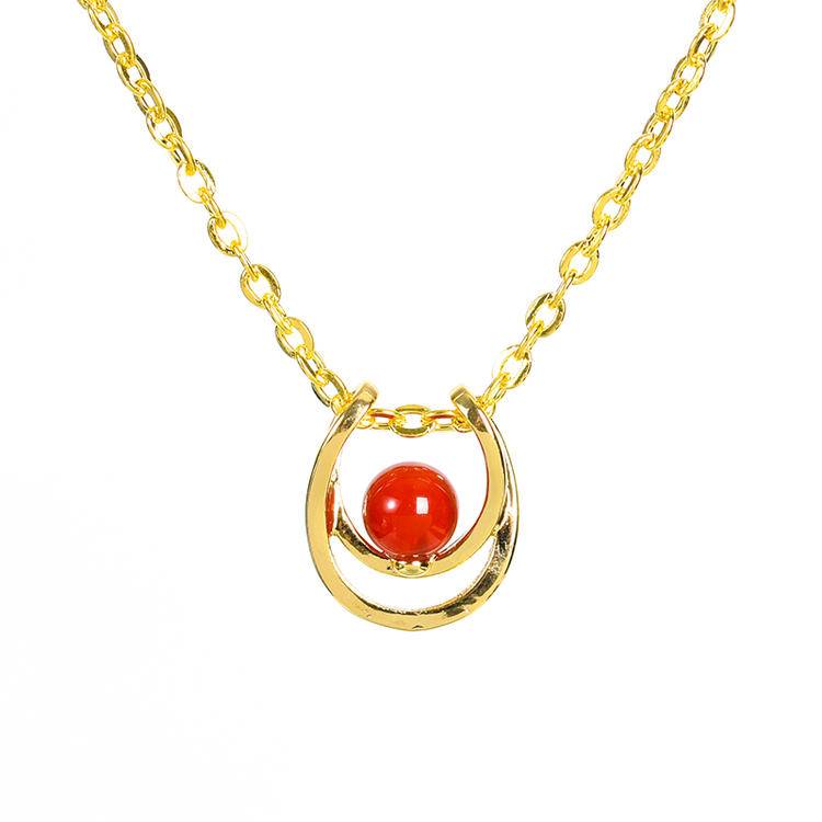 U-Shaped Pearl Pendant Crystal Necklace: Minimalist Niche Design for Luxury Aesthetic