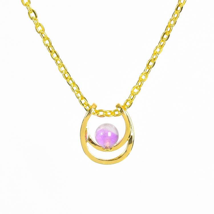U-Shaped Pearl Pendant Crystal Necklace: Minimalist Niche Design for Luxury Aesthetic