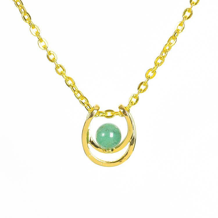 U-Shaped Pearl Pendant Crystal Necklace: Minimalist Niche Design for Luxury Aesthetic