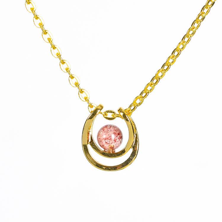 U-Shaped Pearl Pendant Crystal Necklace: Minimalist Niche Design for Luxury Aesthetic