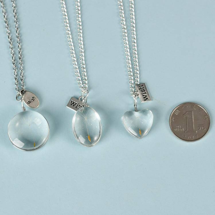 Dandelion White Crystal Pendant Necklace: Viral Instagram Jewelry Trend