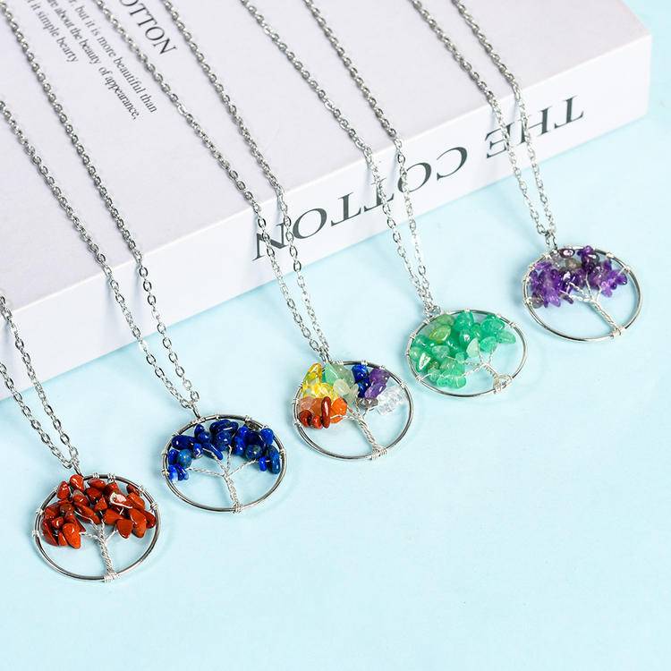 Tree of Life Pendant -Spiritual Nature Jewelry in Sterling Silver & Gold