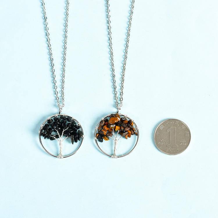Tree of Life Pendant -Spiritual Nature Jewelry in Sterling Silver & Gold