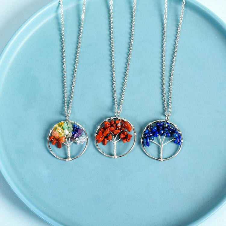 Tree of Life Pendant -Spiritual Nature Jewelry in Sterling Silver & Gold