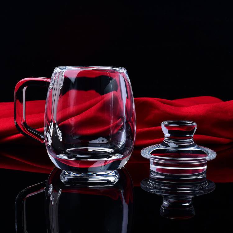 Natural Fused Crystal Glass Cup | Infused with Healing & Purification Energy | Premium Handmade Glassware