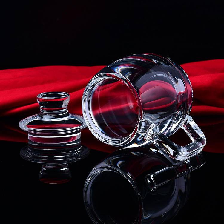Natural Fused Crystal Glass Cup | Infused with Healing & Purification Energy | Premium Handmade Glassware