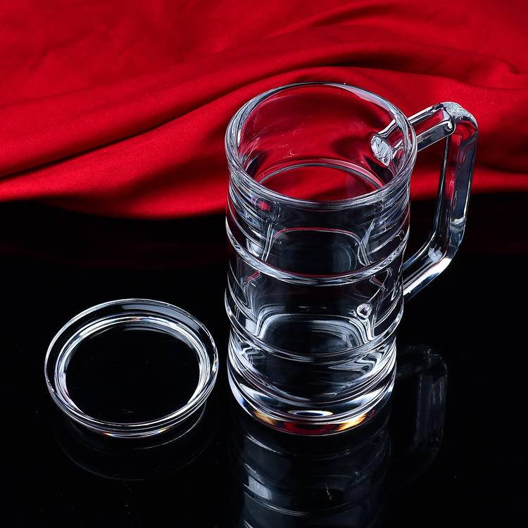 Natural Fused Quartz Tea Cup| Hand-Polished "Rising Step by Step" Crystal Glassware