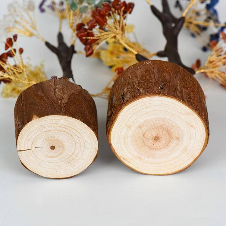 Solid Wood Seven Color Crystal Tree - Natural Feng Shui Wealth & Healing Decor