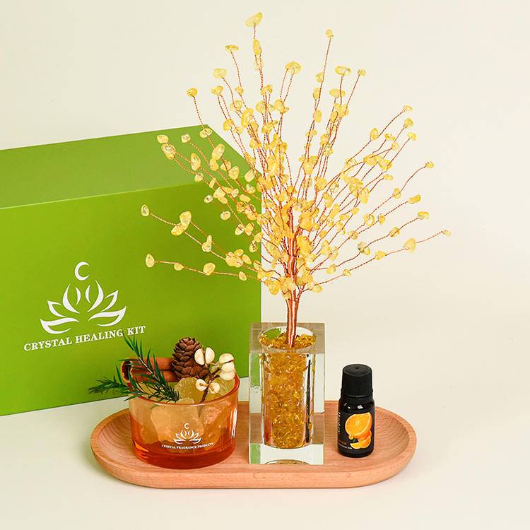 Aromatherapy Crystal Tree | Natural Healing & Energy Purification for Home