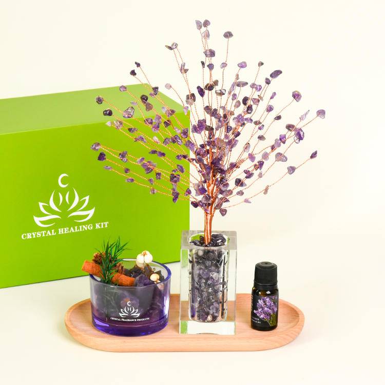 Aromatherapy Crystal Tree | Natural Healing & Energy Purification for Home