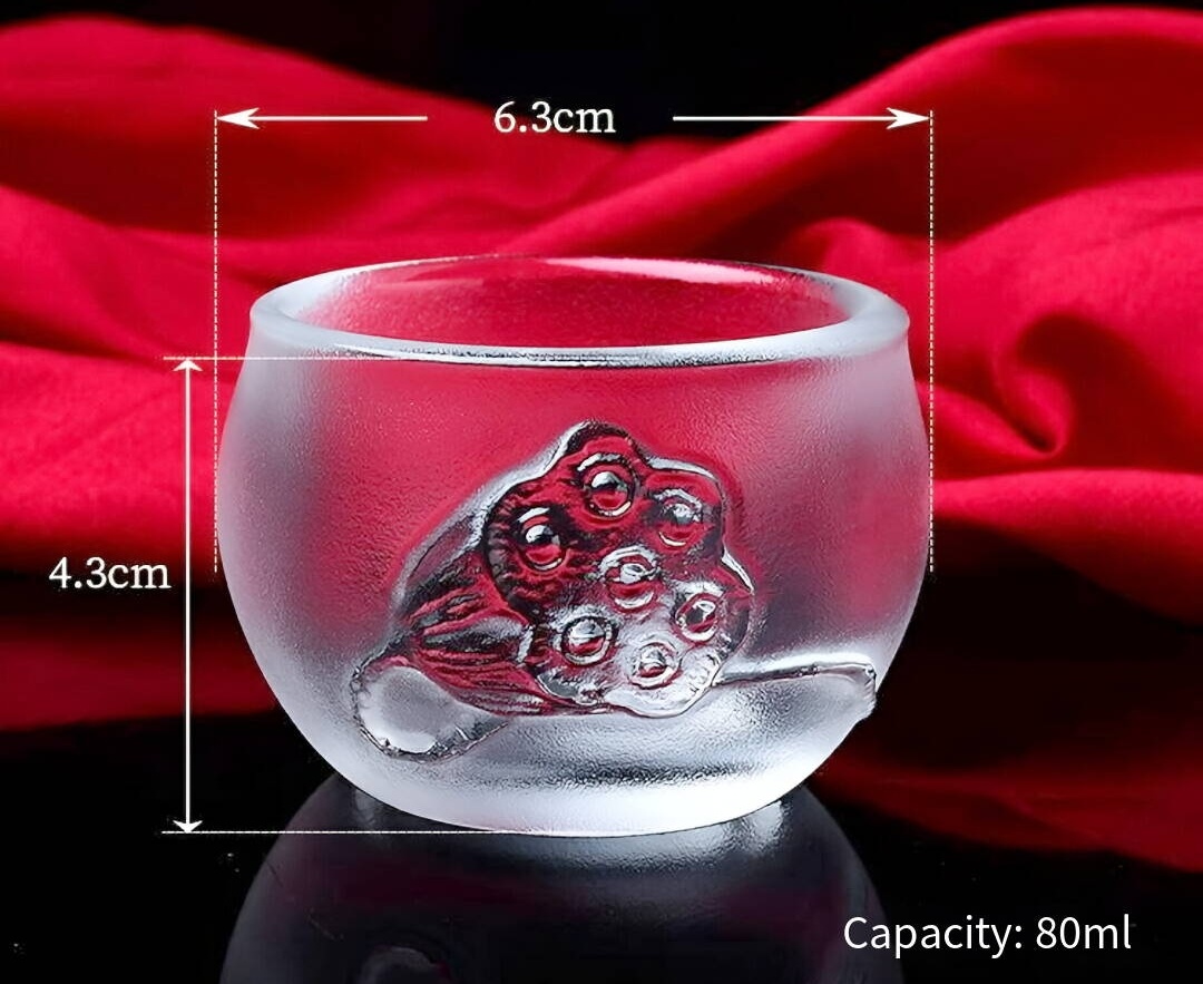 Natural Crystal Melting Cup - Lotus Pod Single Cup | Handmade Artisan Teaware for Mindful Tea Rituals