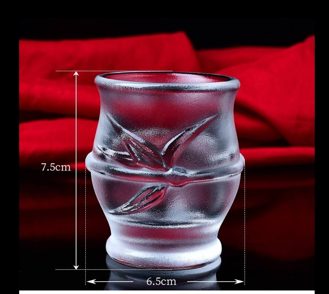 Natural Crystal Smelting Cup - "Jie Jie Gao Sheng" Bamboo Tea Cup | Premium Glassware