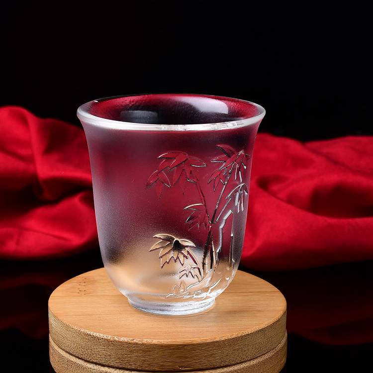 Crystal Melting Cup - Bamboo Base Handmade Healing Crystal Bowl for Meditation & Reiki
