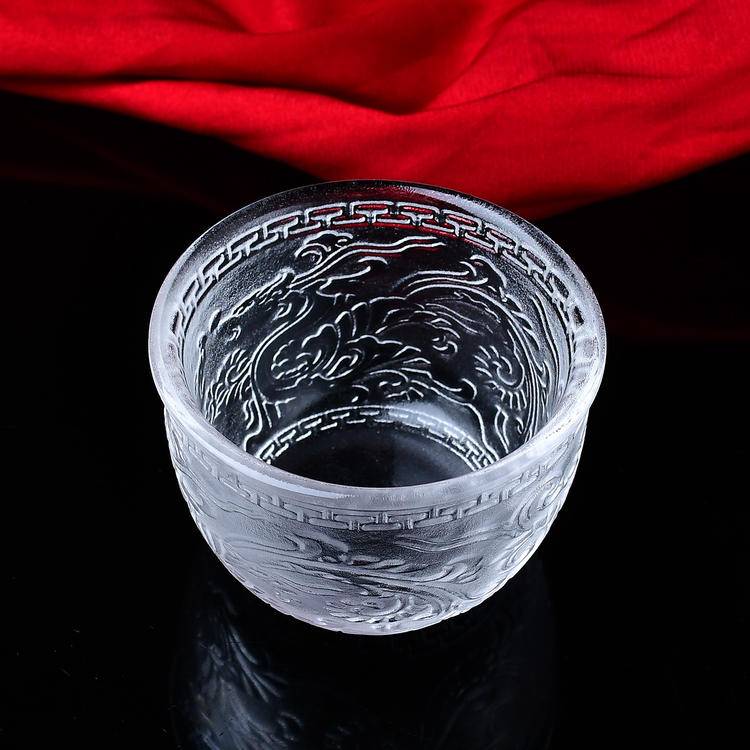 Natural Crystal Melting Cup - Hand-Carved Dragon Design | Premium Quartz Glassware for Spiritual Rituals & Home Decor