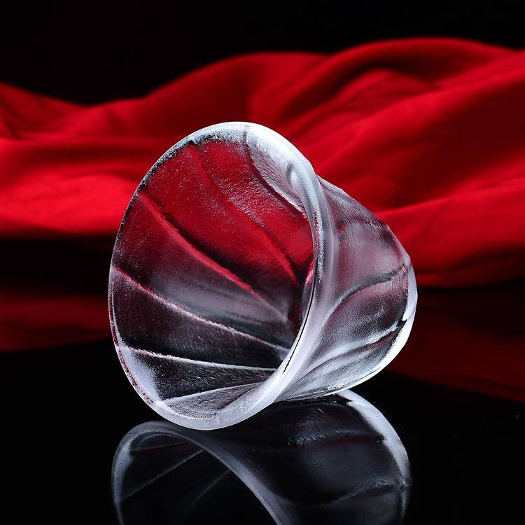 Natural Crystal Teacup - Handcrafted Magnolia Design |