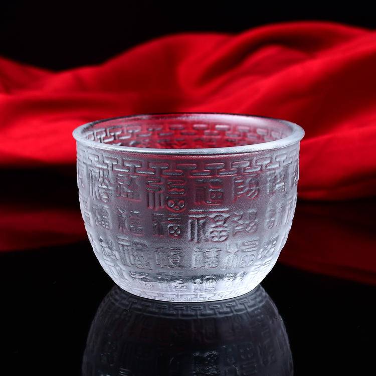Natural Crystal Melting Cup - Hand-Carved Fu (Fortune) Cup | Premium Quartz Glassware for Tea & Meditation
