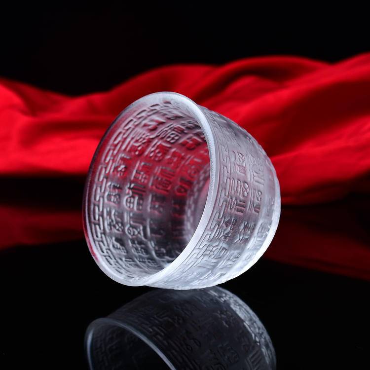 Natural Crystal Melting Cup - Hand-Carved Fu (Fortune) Cup | Premium Quartz Glassware for Tea & Meditation
